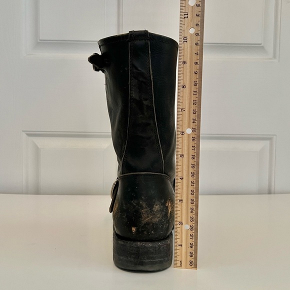 Frye Veronica Shortie Boot Black Stone Wash Size 10 - Picture 5 of 10